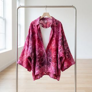 Țesătură din bumbac TIE DYE EMBROIDERY Elise tape design E