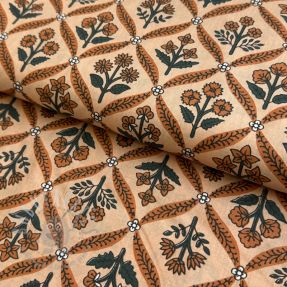 Țesătură din bumbac HANDCRAFTED BLOCK-PRINTED COTTON