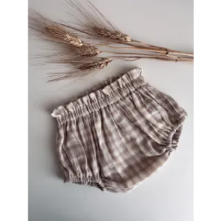 Mușelină Double sided CHECKS MINI sand