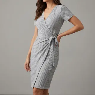 Tricot Knitted Angora honey light grey
