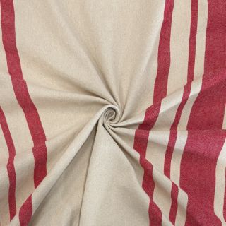 Țesătură decorativă Bernadette stripe rouge