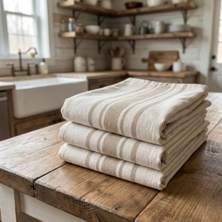 Țesătură decorativă Bernadette stripe ficelle