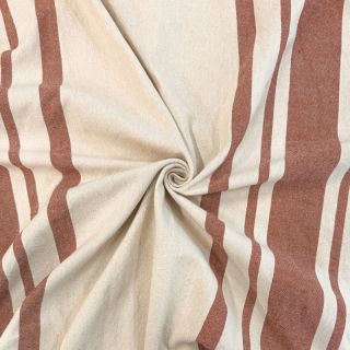 Țesătură decorativă Bernadette stripe terracotta