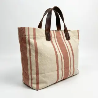 Țesătură decorativă Bernadette stripe terracotta
