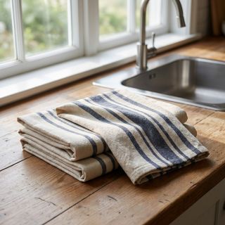 Țesătură decorativă Bernadette stripe indigo