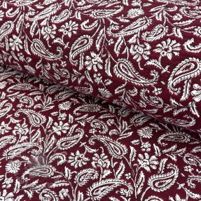 Țesătură decorativă jacquard Mumbai allover bordeaux