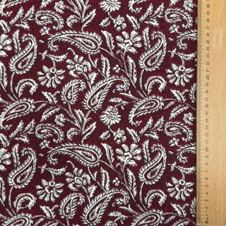 Țesătură decorativă jacquard Mumbai allover bordeaux
