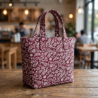 Țesătură decorativă jacquard Mumbai allover bordeaux