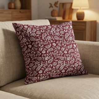 Țesătură decorativă jacquard Mumbai allover bordeaux