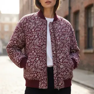 Țesătură decorativă jacquard Mumbai allover bordeaux