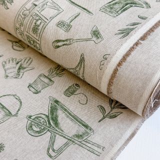 Țesătură decorativă Linenlook Garden Plant Tool digital print