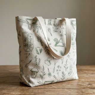 Țesătură decorativă Linenlook Garden Plant Tool digital print