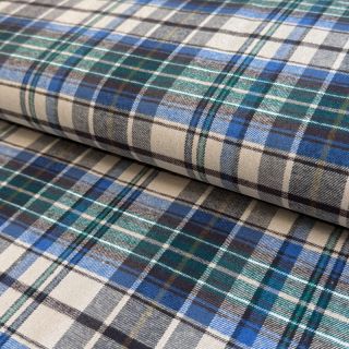 Țesătură din bumbac YARN DYED CHECK BRUSHED blue