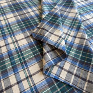 Țesătură din bumbac YARN DYED CHECK BRUSHED blue