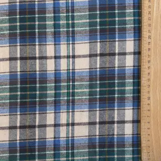 Țesătură din bumbac YARN DYED CHECK BRUSHED blue