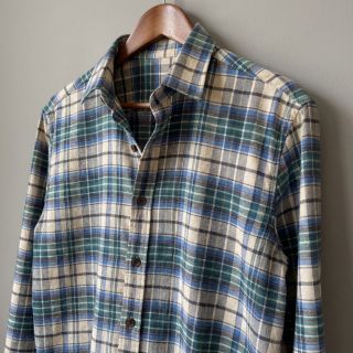 Țesătură din bumbac YARN DYED CHECK BRUSHED blue