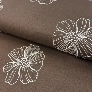 Viscoză cu in EMBROIDERY Flower Maya brown