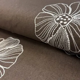 Viscoză cu in EMBROIDERY Flower Maya brown