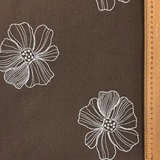 Viscoză cu in EMBROIDERY Flower Maya brown