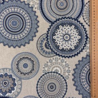 Țesătură decorativă Linenlook premium Geometric mandala