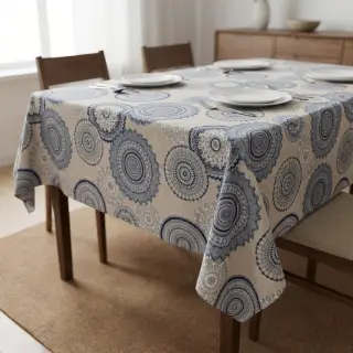 Țesătură decorativă Linenlook premium Geometric mandala