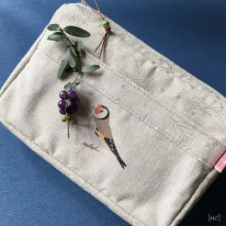 Țesătură decorativă Linenlook Tiny Garden Birds