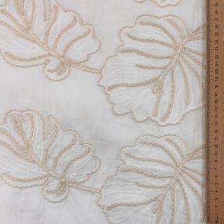 Țesătură din bumbac VOILE EMBROIDERY Kady off white