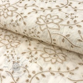 Țesătură din bumbac VOILE EMBROIDERY Kiara off white
