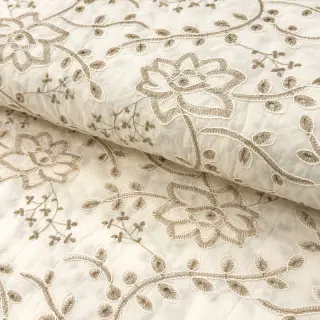 Țesătură din bumbac VOILE EMBROIDERY Kiara off white
