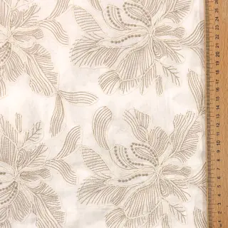 Țesătură din bumbac VOILE EMBROIDERY Kim off white