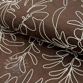 Imitație piele întoarsă Tape flower dark brown