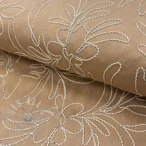 Imitație piele întoarsă Tape flower beige