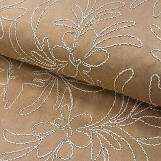 Imitație piele întoarsă Tape flower beige