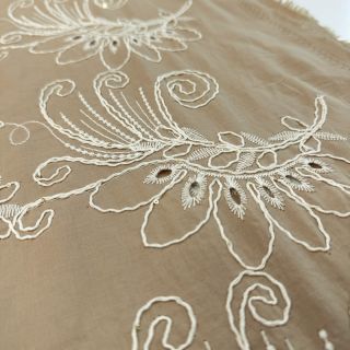 Țesătură din bumbac VOILE EMBROIDERY Kokka natural