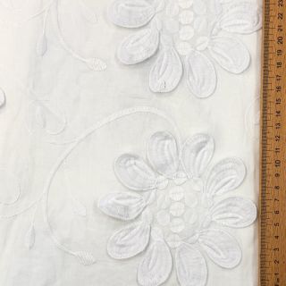 Țesătură din bumbac EMBROIDERY Bellagio white
