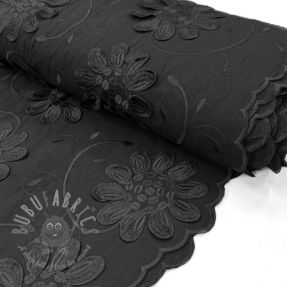 Țesătură din bumbac EMBROIDERY Bellagio black