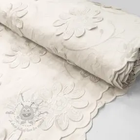 Țesătură din bumbac EMBROIDERY Bellagio off white