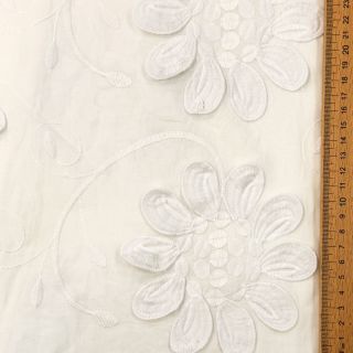 Țesătură din bumbac EMBROIDERY Bellagio off white