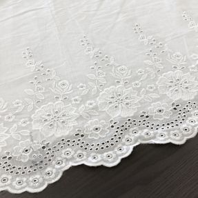 Țesătură din bumbac EMBROIDERY Leon border
