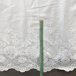 Țesătură din bumbac EMBROIDERY Leon border