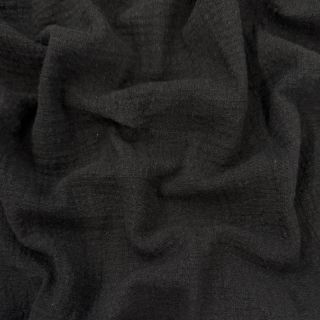 Țesătură din bumbac SLUB WASHED black