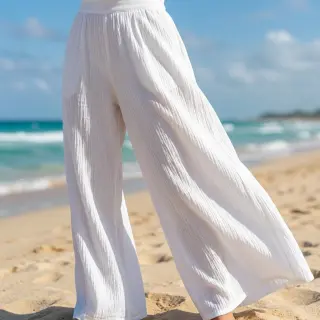 Țesătură din bumbac WASHED white