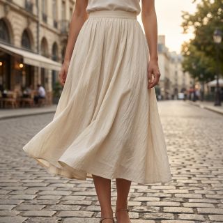 Țesătură din bumbac WASHED beige