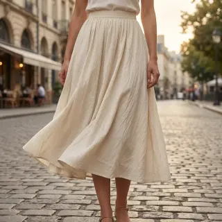 Țesătură din bumbac WASHED beige