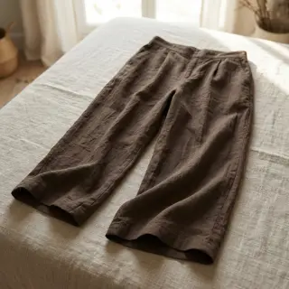Țesătură din bumbac WASHED taupe