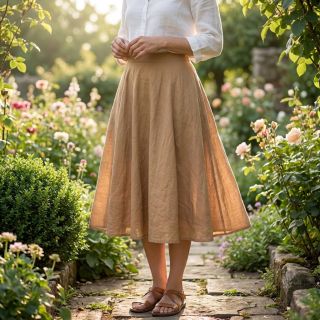 Țesătură din bumbac WASHED cinnamon