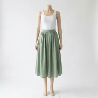 Țesătură din bumbac WASHED old green