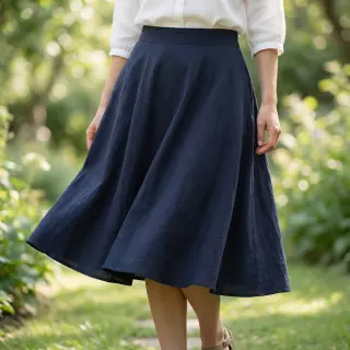 Țesătură din bumbac WASHED navy