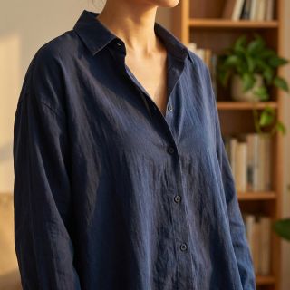 Țesătură din bumbac WASHED navy