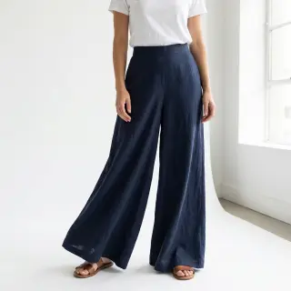 Țesătură din bumbac WASHED navy